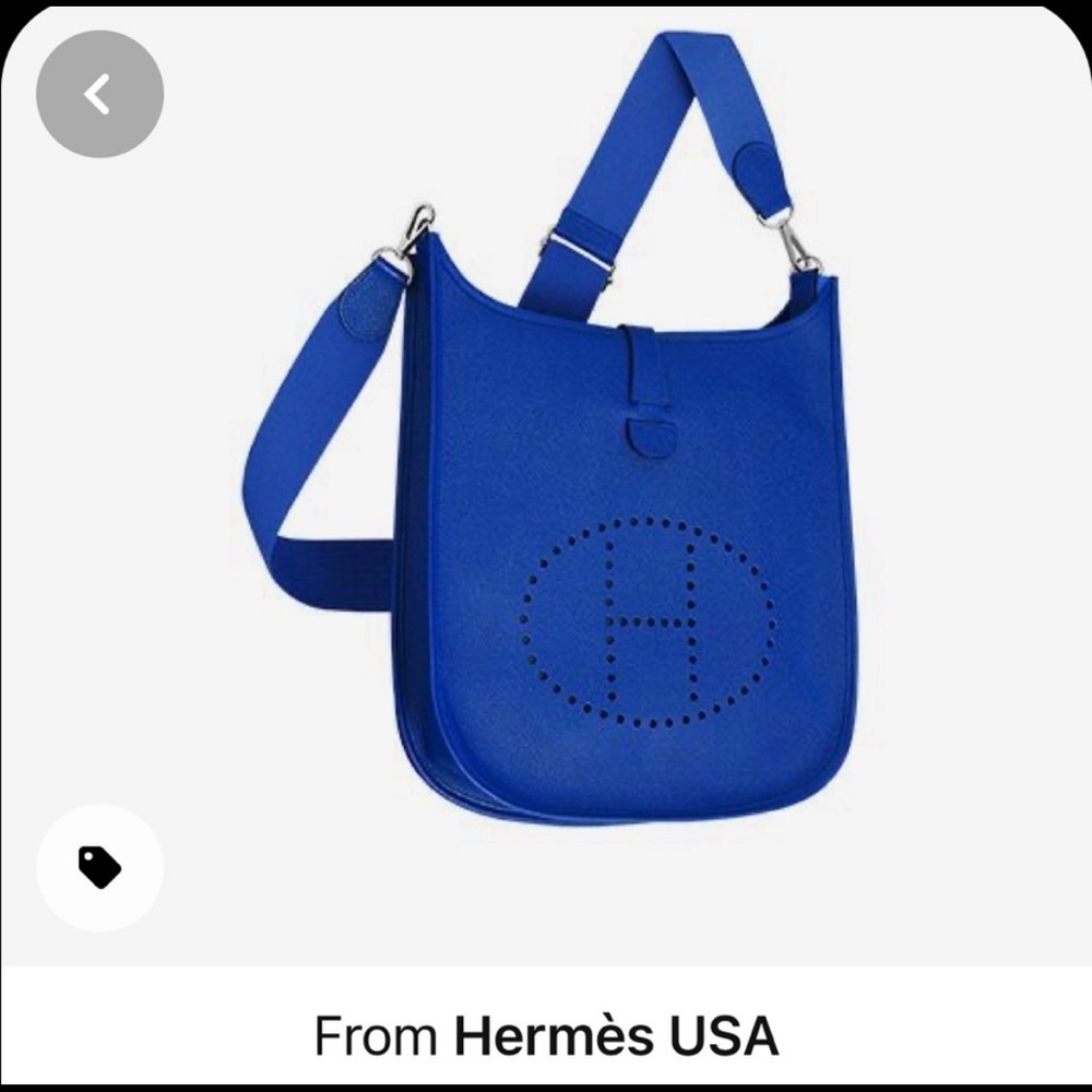 Hermès Evelyn GM electric blue